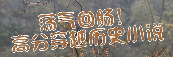 蕩氣迴腸！高分穿越歷史小説
